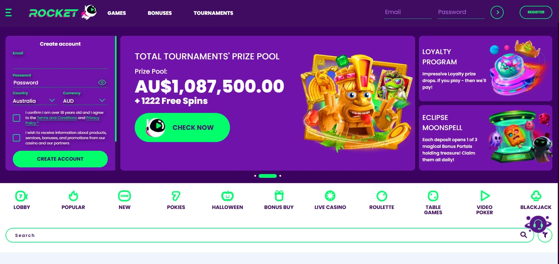 Casino Rocket Australia